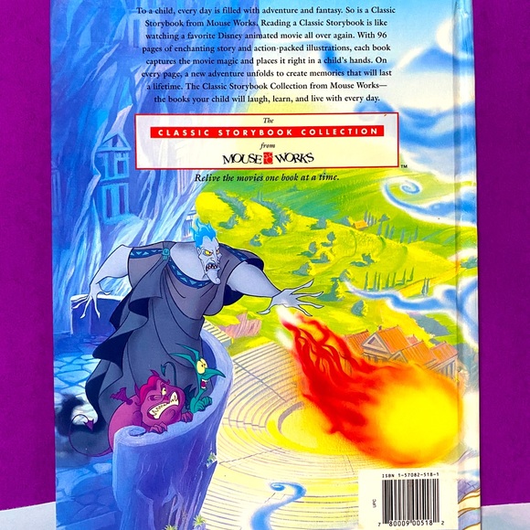 DISNEY’S VINTAGE 1997 HERCULES CLASSIC STORYBOOK HARDCOVER 95p GREAT CONDITION - Picture 2 of 16